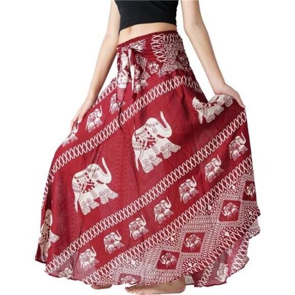 Long Skirts for Women Red Elephant - Picture 2 of 4